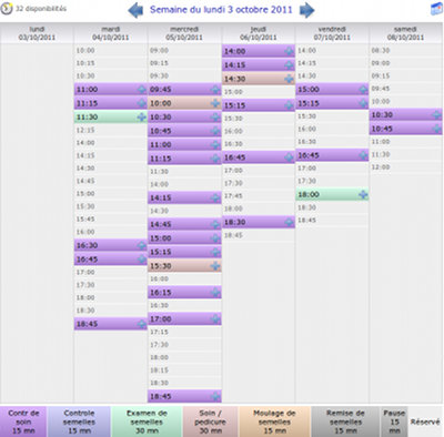 Agenda professionnel et prise de rendez-vous